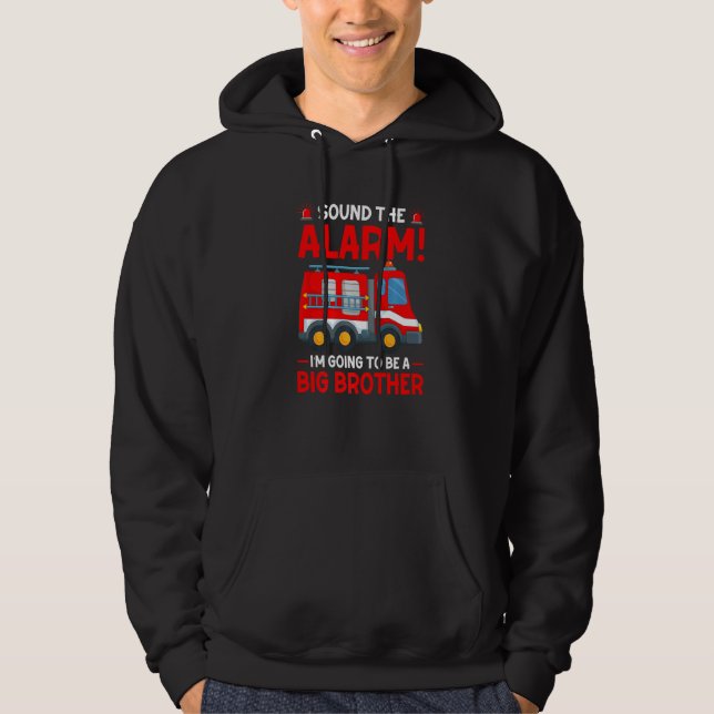 Ich werde eine große Bruder-Feuerwehrwagen-Schwang Hoodie (Vorderseite)