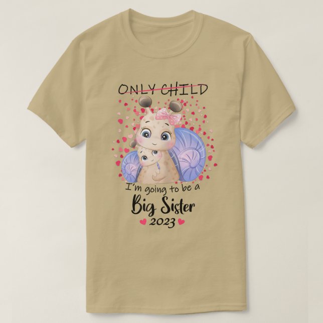 Ich werde eine große Schwester 2023 werden T-Shirt (Design vorne)