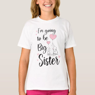 Ich werde eine große Schwester, Elefant Big Siste T-Shirt