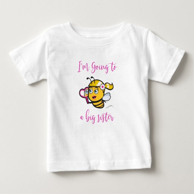 Ich werde eine große Schwester Niedliche glamourös Baby T-shirt (Vorderseite)