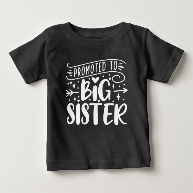 Ich werde eine große Schwester/Niedliche Schwester Baby T-shirt (Vorderseite)