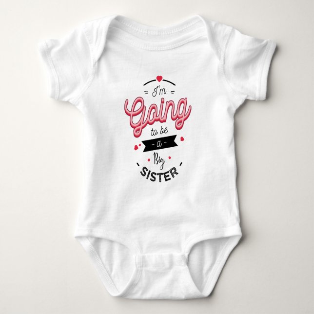 Ich werde eine große Schwester sein Baby Strampler (Vorderseite)