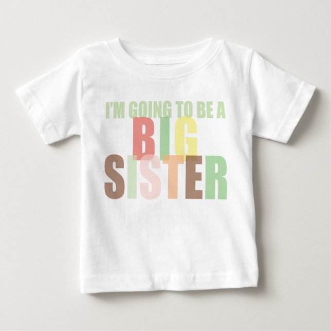 Ich werde eine große Schwester sein Baby T-shirt (Vorderseite)