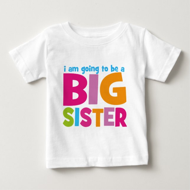 Ich werde eine große Schwester sein Baby T-shirt (Vorderseite)