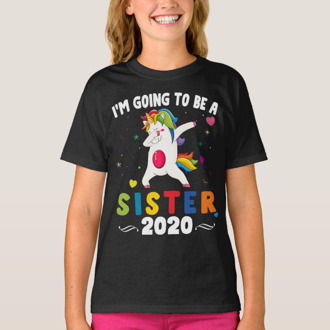 Ich werde eine große Schwester sein, die 2020 Unic T-Shirt (Vorderseite)