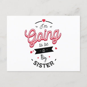 Ich werde eine große Schwester sein Feiertagspostkarte