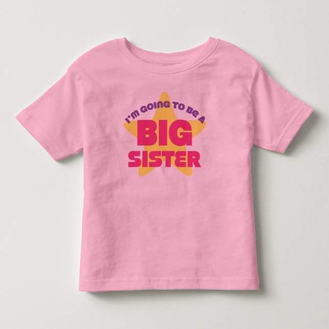 Ich werde eine große Schwester sein Kleinkind T-shirt (Vorderseite)
