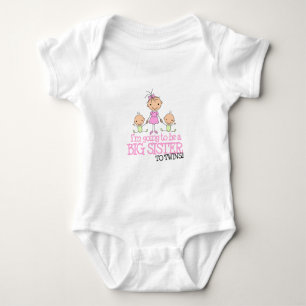 Ich werde eine große Schwester von TWINS sein Baby Strampler