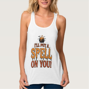 Ich werde einen Zauber auf Ihr Halloween-Kautschuk Tank Top