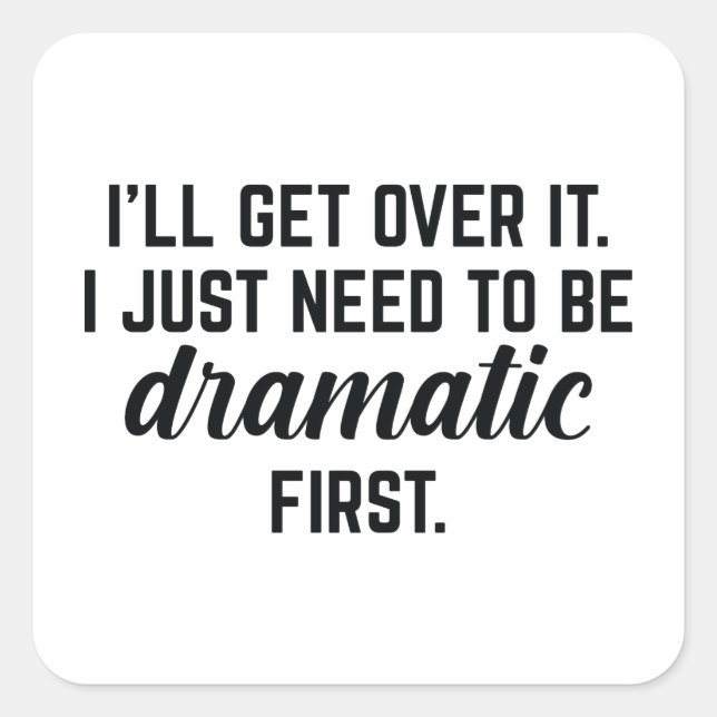 Ich werde es überwinden quadratischer aufkleber (Vorderseite)