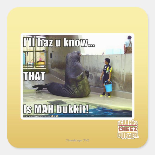 Ich werde es wissen quadratischer aufkleber (Vorderseite)