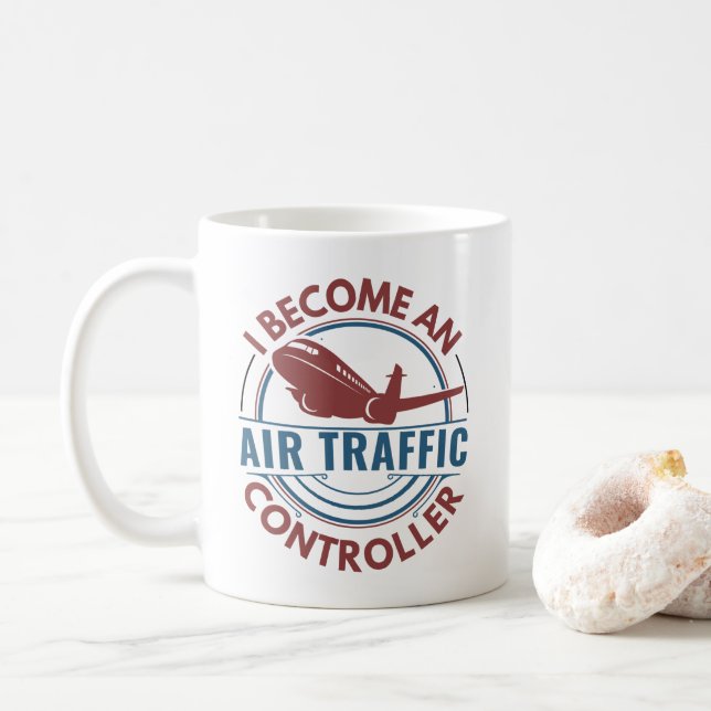 Ich werde Flugverkehrsleiter, witzige ATC-Zitate Kaffeetasse (Mit Donut)