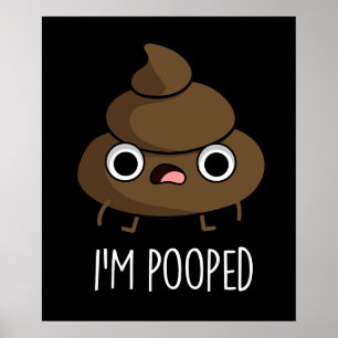 Ich werde Funny Poo Pun Dark BG Gekackt Poster