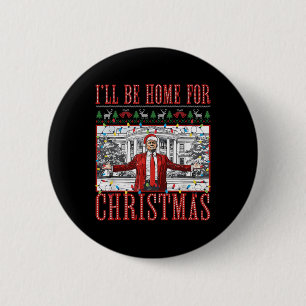 Ich werde für Weihnachten hässliche Pullover Santa Button
