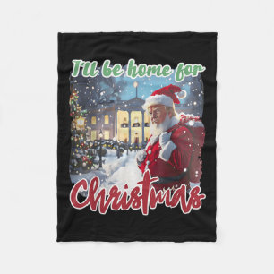 Ich werde für Weihnachten Weihnachten Weihnachtsma Fleecedecke