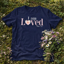 Ich werde geliebt Johannes 3:16 Florales Herz Chr