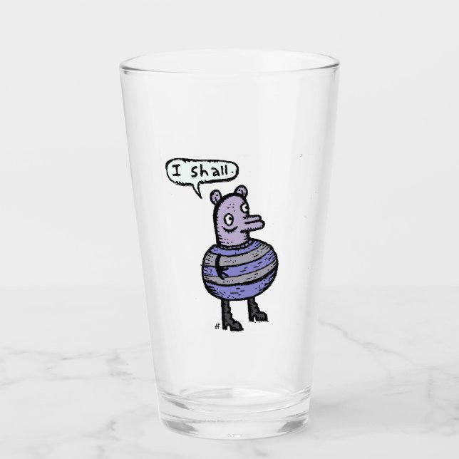 Ich werde Glas Cup (Vorderseite)
