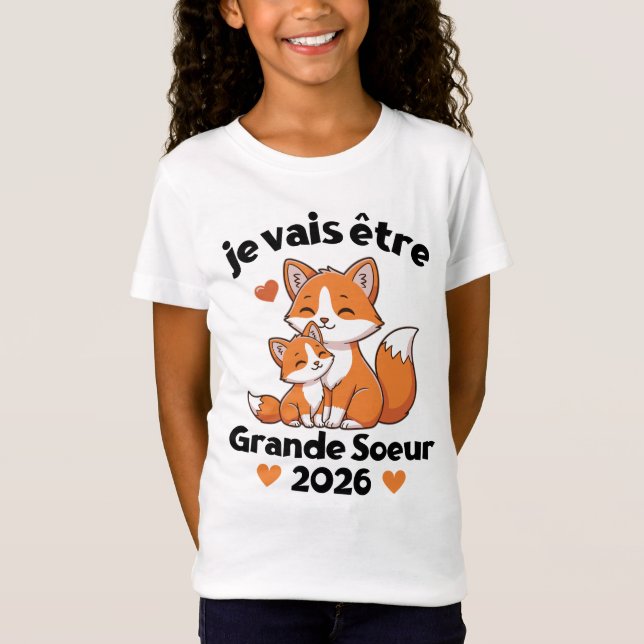 Ich werde große Schwester 2026 T-Shirt (Vorderseite)
