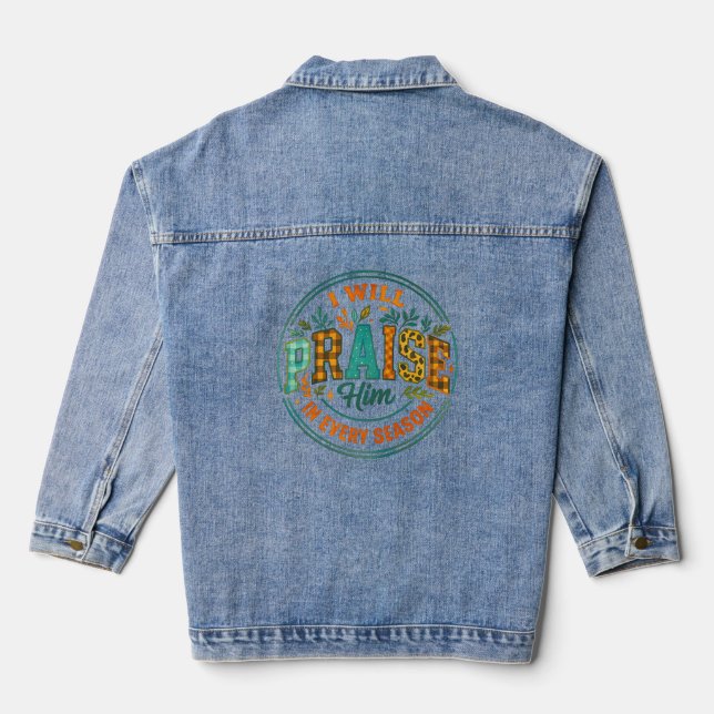 Ich werde ihn loben... jeansjacke (Rückseite)