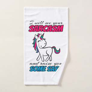 Ich werde Ihren Sarcasm sehen und Sie etwas erhebe Badhandtuch Set