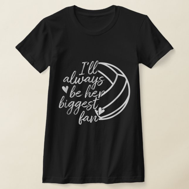 Ich werde immer ihr größter Fan-Volleyball-Mama-Va T-Shirt (Ablage )