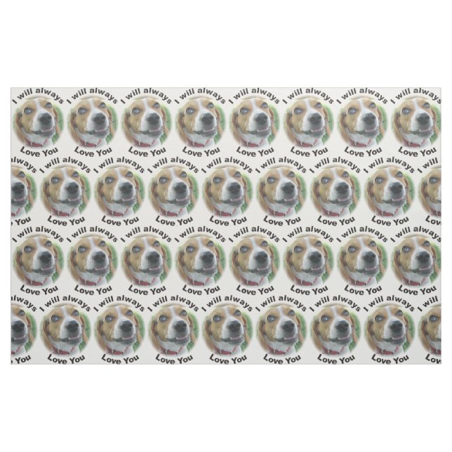 Ich werde immer Liebe Sie Beagle-Gewebe Stoff (Fat Quarter (45,7 x 55,9 cm))