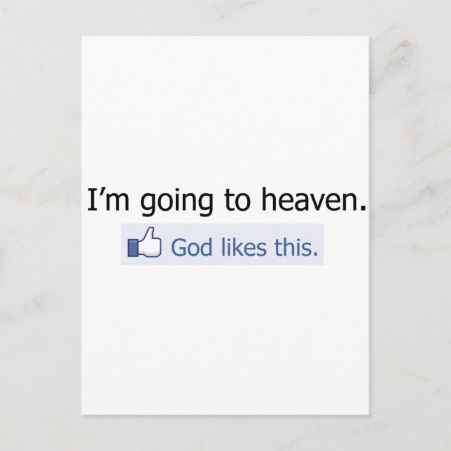 Ich werde in den Himmel gehen Postkarte (Vorderseite)