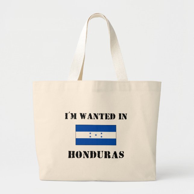 Ich werde in Honduras gewollt Jumbo Stoffbeutel (Vorne)