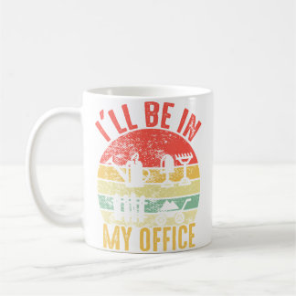 Ich werde in meinem Büro-Garten sein Lustig Retro Kaffeetasse