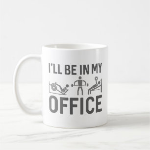Ich werde in meinem Büro sein Kaffeetasse