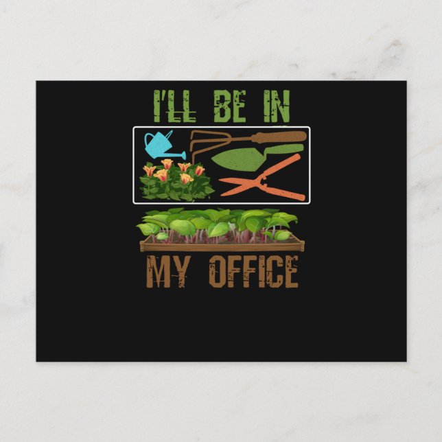 Ich werde in meinem Büro sein Postkarte (Vorderseite)