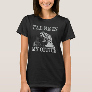 Ich werde in meinem Büro sein Schweißer Distressed T-Shirt