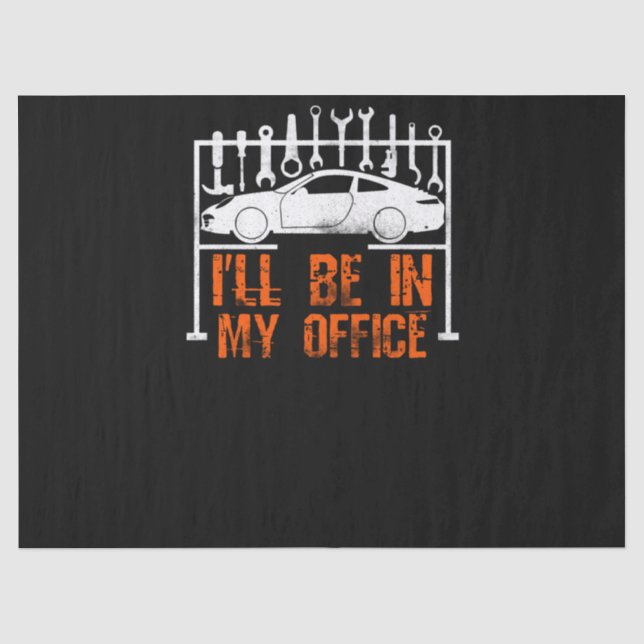 Ich werde in meinem Büro sein Seidenpapier (Vorderseite)