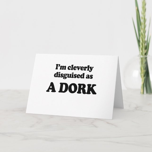 Ich werde klug als Depp verkleidet Karte (Vorderseite)