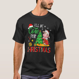 Ich werde Kuh für Weihnachten Santa Kuh Xmas Baum  T-Shirt