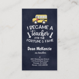 Ich werde Lehrerin Visitenkarte