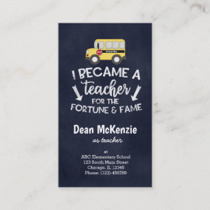 Ich werde Lehrerin Visitenkarte