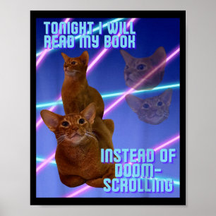 Ich werde mein Buch lesen, anstatt zu doomscrollen Poster