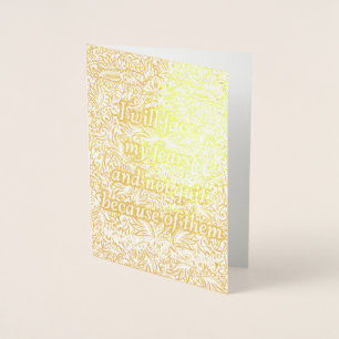 Ich werde meinen Ängsten begegnen - Positives Zita Folienkarte