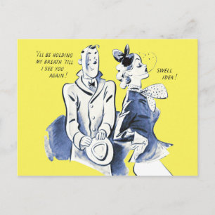 Ich werde meinen Atem anhalten, bis ich dich wiede Postkarte