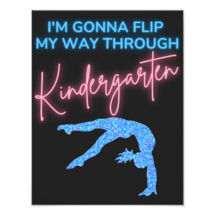 Ich werde meinen Weg durch den Kindergarten flippe Fotodruck