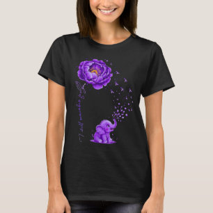 Ich werde mich für Purple Elephant Alzheimers erin T-Shirt