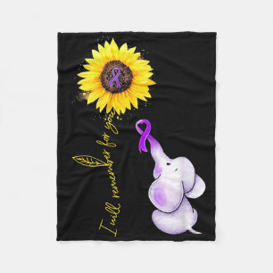 Ich werde mich für Sie Sonnenblumen Elephant Heime Fleecedecke