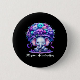 Ich werde mich für Sie Violetter Elefant Heimerhei Button