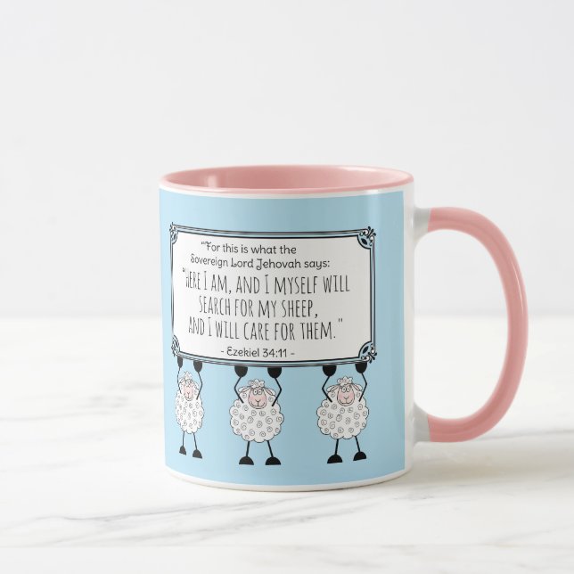 "Ich werde mich um meine Schafe kümmern"  Tasse (Rechts)