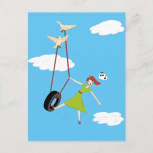 Ich werde mit ein bisschen Hilfe von meinen Freund Postkarte