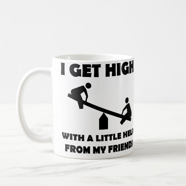 Ich werde mit ein bisschen Hilfe von meiner Tasse  (Links)