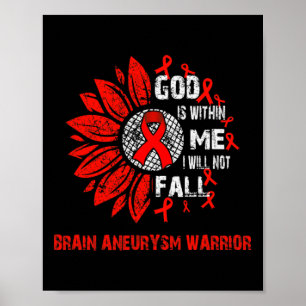 Ich werde nicht fallen Gehirnaneurysma Krieger Poster