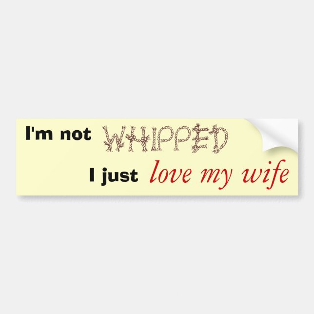 Ich werde nicht gepeitscht autoaufkleber (Vorne)