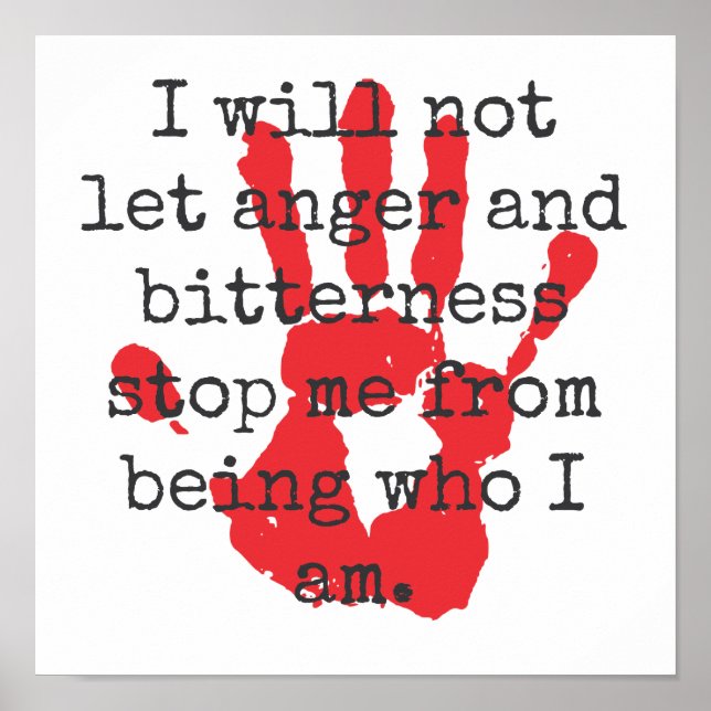 Ich werde nicht Wut und Bitterkeit Gelassen - Insp Poster (Vorne)